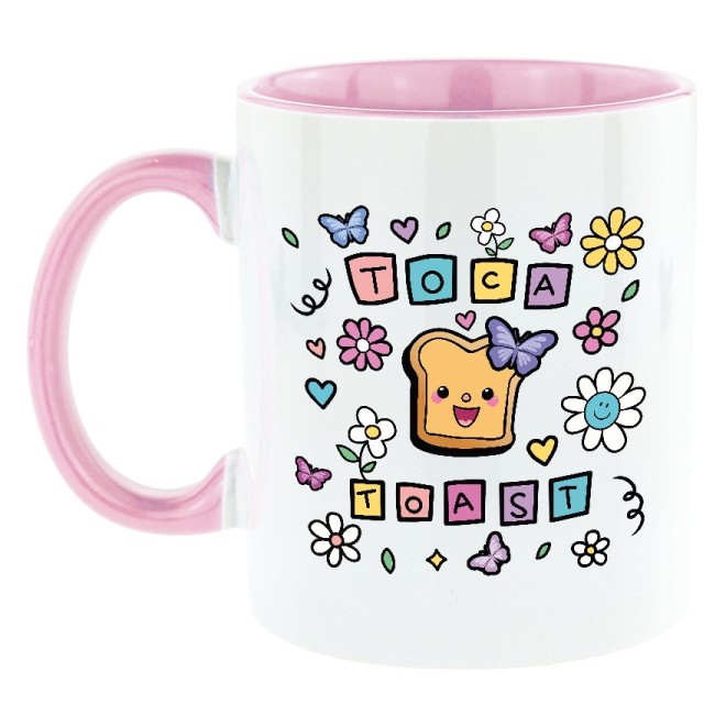 TocaToast Butterfly Bi-Color Tasse pink
