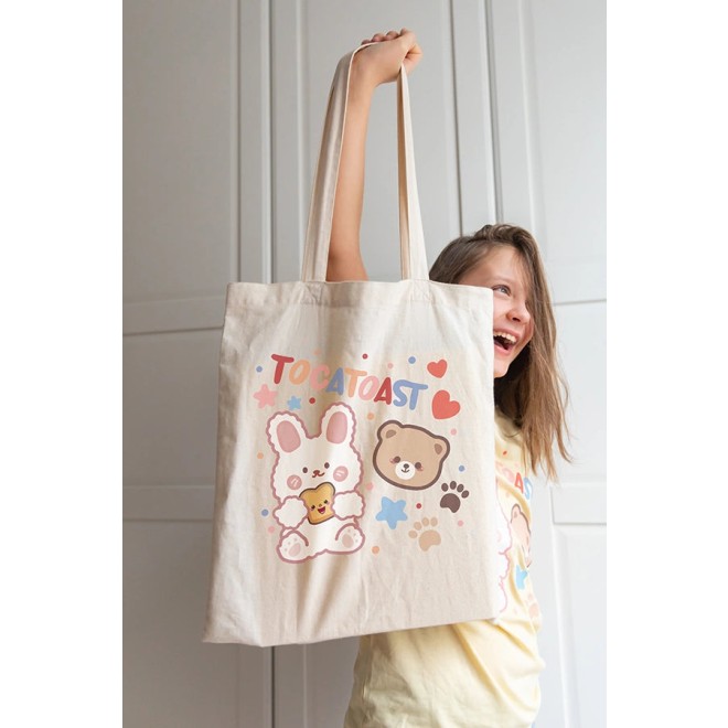 TocaToast & Friends Baumwolltasche