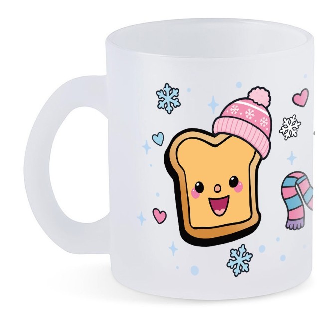 TocaToast Cozy Days Glass Mug SATIN