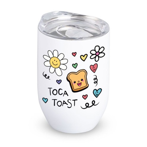 TocaToast Good Vibes Edelstahlbecher mit Deckel (doppelwandig)